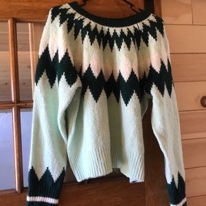 Nordic print sweater.